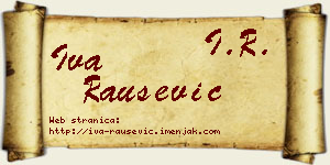 Iva Raušević vizit kartica